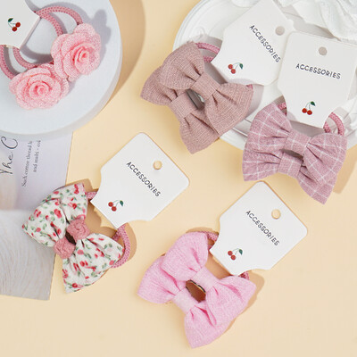 10vnt/komplektas Mergaičių miela gėlių plaukų kilpa, elastingi plaukų kaklaraiščiai vaikams, madingi plaukų aksesuarai, dovanėlė kūdikių princesėms