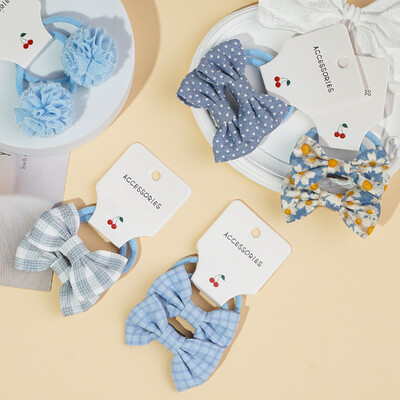 10vnt/komplektas Mergaičių miela gėlių plaukų kilpa, elastingi plaukų kaklaraiščiai vaikams, madingi plaukų aksesuarai, dovanėlė kūdikių princesėms