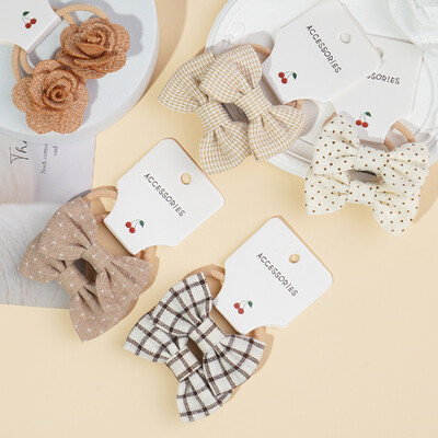 10vnt/komplektas Mergaičių miela gėlių plaukų kilpa, elastingi plaukų kaklaraiščiai vaikams, madingi plaukų aksesuarai, dovanėlė kūdikių princesėms