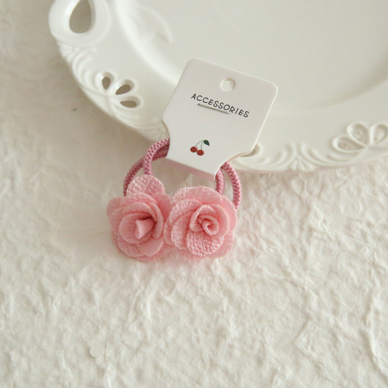 10vnt/komplektas Mergaičių miela gėlių plaukų kilpa, elastingi plaukų kaklaraiščiai vaikams, madingi plaukų aksesuarai, dovanėlė kūdikių princesėms