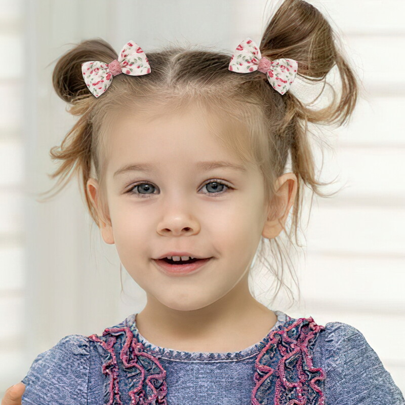 10vnt/komplektas Mergaičių miela gėlių plaukų kilpa, elastingi plaukų kaklaraiščiai vaikams, madingi plaukų aksesuarai, dovanėlė kūdikių princesėms