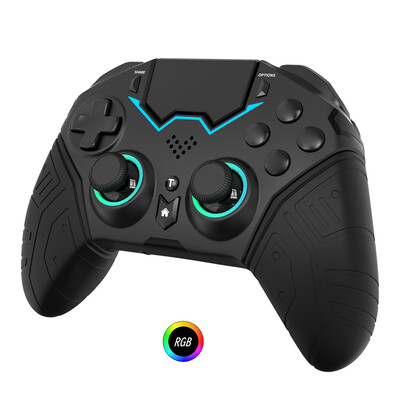 NE контролер за PS4 PS3 PS 4 3 PC iPhone Безжичен Bluetooth геймпад Дистанционно управление Програмируем Turbo 6-ос Gyro RGB Джойстик