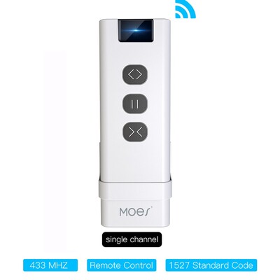 Moes Tuya WiFi RF433 2.5D ívfüggöny kapcsoló üveg érintőpanel redőnyökhöz Redőnyök kapcsoló Smart APP vezeték nélküli távirányító Alexa