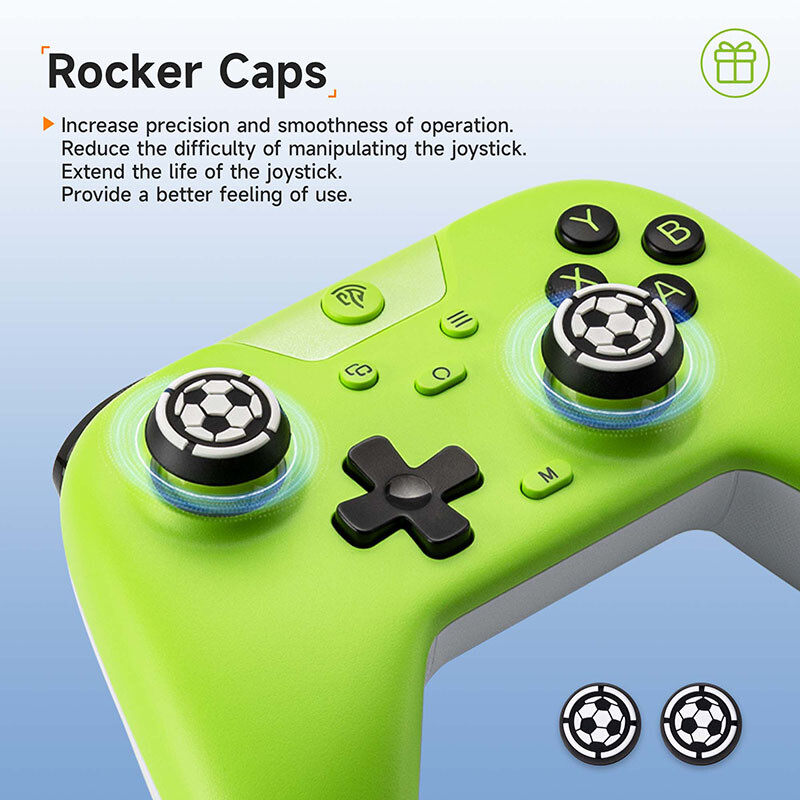 „EasySMX X05“ belaidis žaidimų pultelis „Bluetooth“ žaidimų valdiklis, suderinamas su kompiuteriu / telefonu / jungikliu / „Steam Gamer“, RGB šviesa, „Hall Effect“