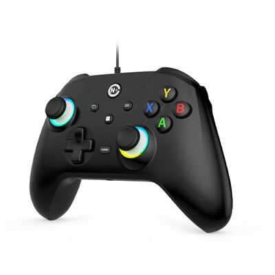 NE N5 Pro Ενσύρματο χειριστήριο για υπολογιστή Nintendo Switch Laptop Turbo Δόνηση LED Φως 2,3m/7,5ft Καλώδιο 500Hz Gamepad RGB Joystick