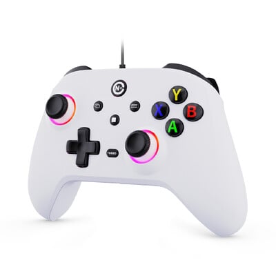 NE N5 Pro Ενσύρματο χειριστήριο για υπολογιστή Nintendo Switch Laptop Turbo Δόνηση LED Φως 2,3m/7,5ft Καλώδιο 500Hz Gamepad RGB Joystick