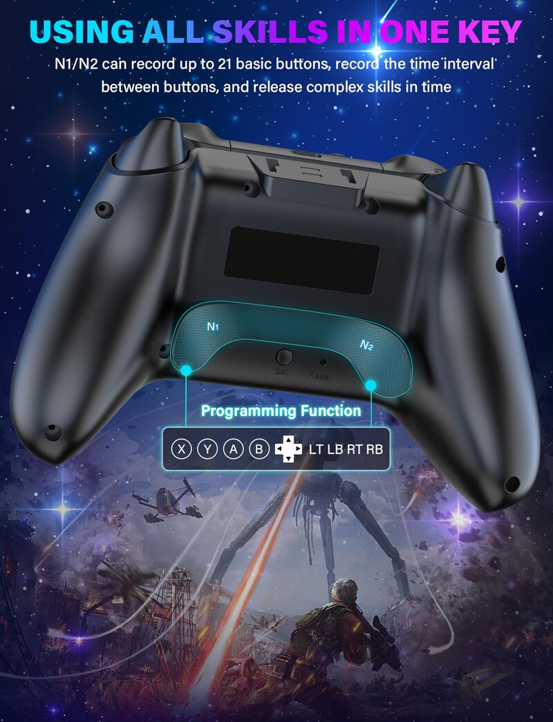 „NE Wireless Pro Switch Controller“ žaidimų žaidimų pultelis su RGB/Wake Up/Turbo/Joystick, skirtas Nintendo Switch/Lite/OLED/PC/iOS/Android