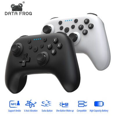 DATA FROG Switch Pro контролер, съвместим с Nintendo Switch/Switch Lite/Switch Oled безжичен контролер за игри с NFC