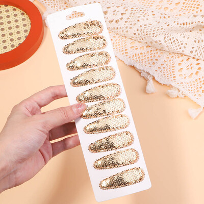 10 buc/set agrafe de păr din metal cu paiete decolorate coreene pentru copii, fete, agrafe de păr lucrate manual, agrafe BB, accesorii pentru păr