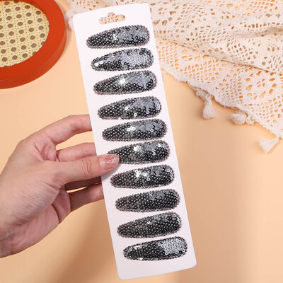 10 buc/set agrafe de păr din metal cu paiete decolorate coreene pentru copii, fete, agrafe de păr lucrate manual, agrafe BB, accesorii pentru păr