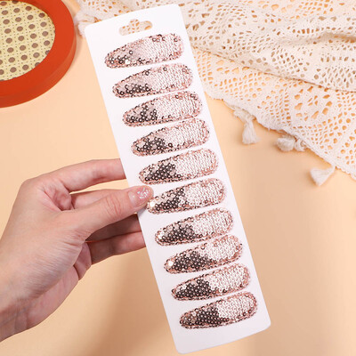 10 buc/set agrafe de păr din metal cu paiete decolorate coreene pentru copii, fete, agrafe de păr lucrate manual, agrafe BB, accesorii pentru păr