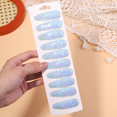 10 buc/set agrafe de păr din metal cu paiete decolorate coreene pentru copii, fete, agrafe de păr lucrate manual, agrafe BB, accesorii pentru păr