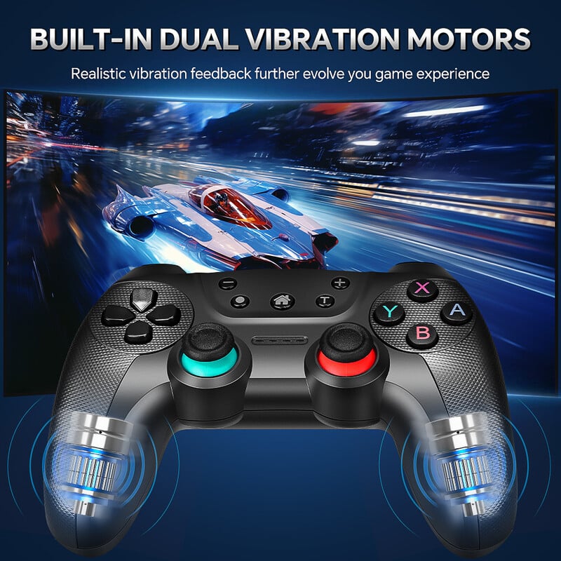 Podpora bezdrôtového ovládača Bluetooth kompatibilného s Nintendo Switch / Switch OLED Android Gamepad USB PC Joystick Control