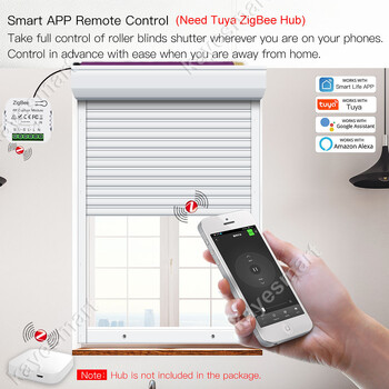 Tuya ZigBee Smart RF433 Модул за превключване на завеси за моторизирани ролетни щори Мотор 2MQTT Smart Life APP Alexa Google Home