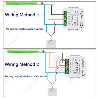 Tuya ZigBee Smart RF433 Модул за превключване на завеси за моторизирани ролетни щори Мотор 2MQTT Smart Life APP Alexa Google Home