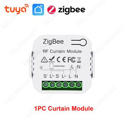 Tuya ZigBee Smart RF433 užuolaidų jungiklio modulis, skirtas motorizuotoms roletų varikliui 2MQTT Smart Life APP Alexa Google Home