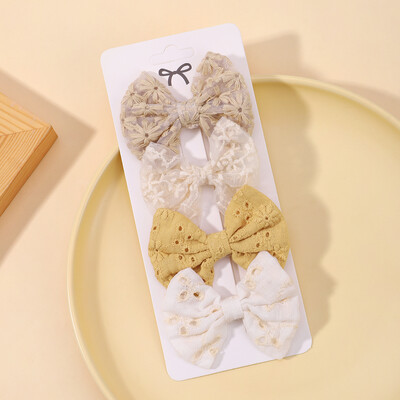 4 db/Szett Édes haj masni hajcsat gyerekeknek, szép csípős hajtűk kislányoknak Hajkiegészítők Nyomtatott üreges hajcsípő ajándék