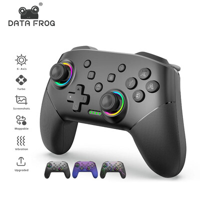 DATA FROG belaidis valdiklis, skirtas Nintendo Switch OLED/Lite Console Pro žaidimų pultui su 1000Mah baterijos programuojama turbo funkcija