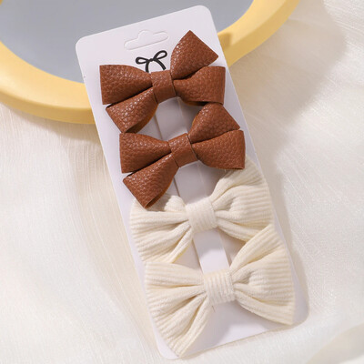 4 db Édes csipke nyomott masnis hajkapcsok hajcsajoknak Kézzel készített hajtűk Boutique Barrettes fejfedők baba haj kiegészítők