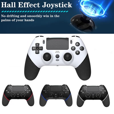 Macro pentru controler de jocuri Controler de consolă compatibil cu Bluetooth Joystick cu efect Hall cu vibrații duale pentru PS4/PS4 Pro/PS4 Slim/PC