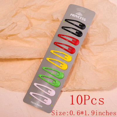 10/30db/szett új női lányok aranyos színes vízcsepp alakú hajtű édes hajcsattok csúszókapcsok divatos hajkiegészítők