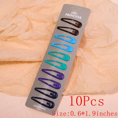 10/30db/szett új női lányok aranyos színes vízcsepp alakú hajtű édes hajcsattok csúszókapcsok divatos hajkiegészítők