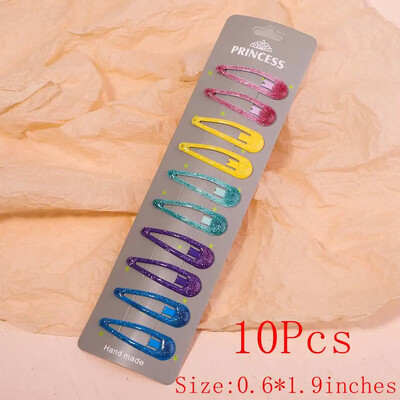 10/30db/szett új női lányok aranyos színes vízcsepp alakú hajtű édes hajcsattok csúszókapcsok divatos hajkiegészítők