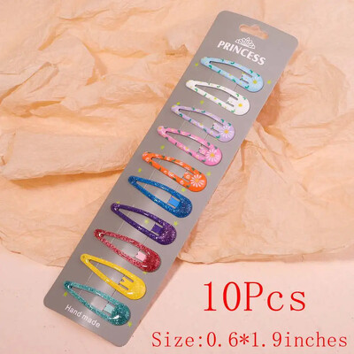 10/30db/szett új női lányok aranyos színes vízcsepp alakú hajtű édes hajcsattok csúszókapcsok divatos hajkiegészítők