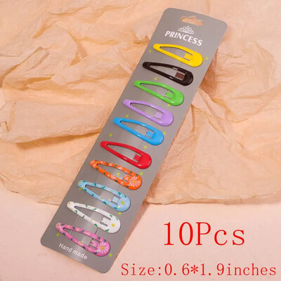 10/30db/szett új női lányok aranyos színes vízcsepp alakú hajtű édes hajcsattok csúszókapcsok divatos hajkiegészítők