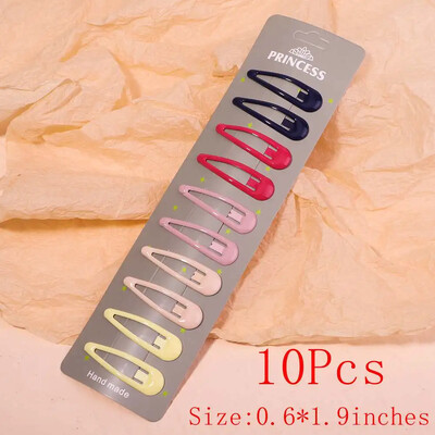 10/30db/szett új női lányok aranyos színes vízcsepp alakú hajtű édes hajcsattok csúszókapcsok divatos hajkiegészítők