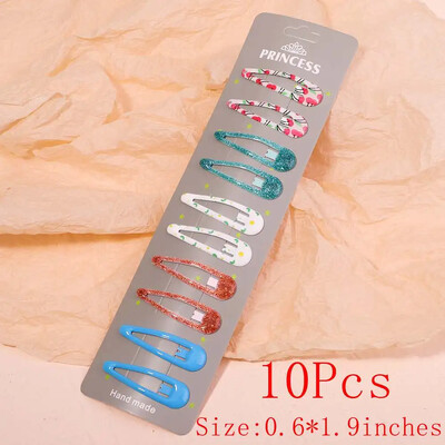 10/30db/szett új női lányok aranyos színes vízcsepp alakú hajtű édes hajcsattok csúszókapcsok divatos hajkiegészítők