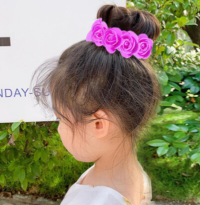 Bujor trandafir flori elastice suporturi de păr cravată gumă țesătură coroane coroane elastice coroană ghirlanda nunta bentita