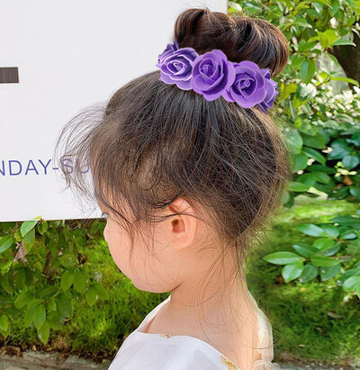 Bujor trandafir flori elastice suporturi de păr cravată gumă țesătură coroane coroane elastice coroană ghirlanda nunta bentita