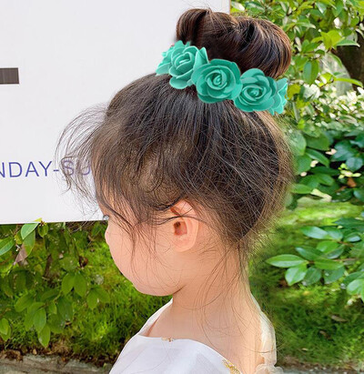 Bujor trandafir flori elastice suporturi de păr cravată gumă țesătură coroane coroane elastice coroană ghirlanda nunta bentita