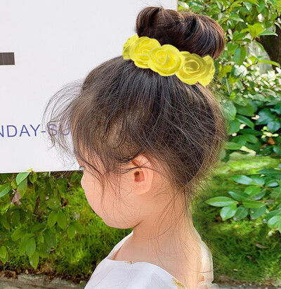 Bujor trandafir flori elastice suporturi de păr cravată gumă țesătură coroane coroane elastice coroană ghirlanda nunta bentita