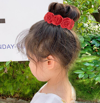 Bujor trandafir flori elastice suporturi de păr cravată gumă țesătură coroane coroane elastice coroană ghirlanda nunta bentita