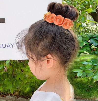 Bujor trandafir flori elastice suporturi de păr cravată gumă țesătură coroane coroane elastice coroană ghirlanda nunta bentita