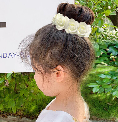 Bujor trandafir flori elastice suporturi de păr cravată gumă țesătură coroane coroane elastice coroană ghirlanda nunta bentita
