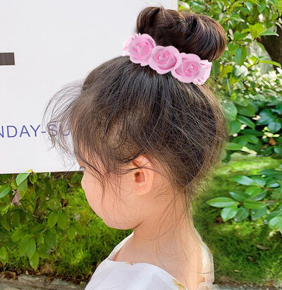 Bujor trandafir flori elastice suporturi de păr cravată gumă țesătură coroane coroane elastice coroană ghirlanda nunta bentita