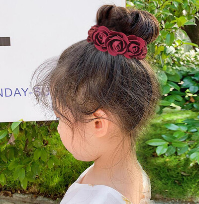 Bujor trandafir flori elastice suporturi de păr cravată gumă țesătură coroane coroane elastice coroană ghirlanda nunta bentita