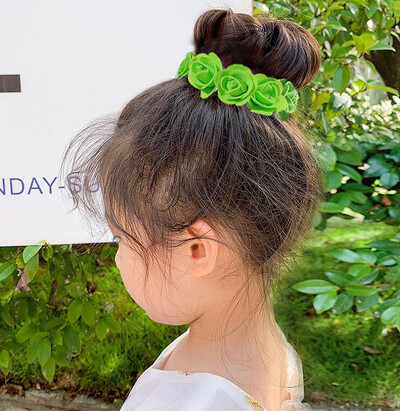 Bujor trandafir flori elastice suporturi de păr cravată gumă țesătură coroane coroane elastice coroană ghirlanda nunta bentita