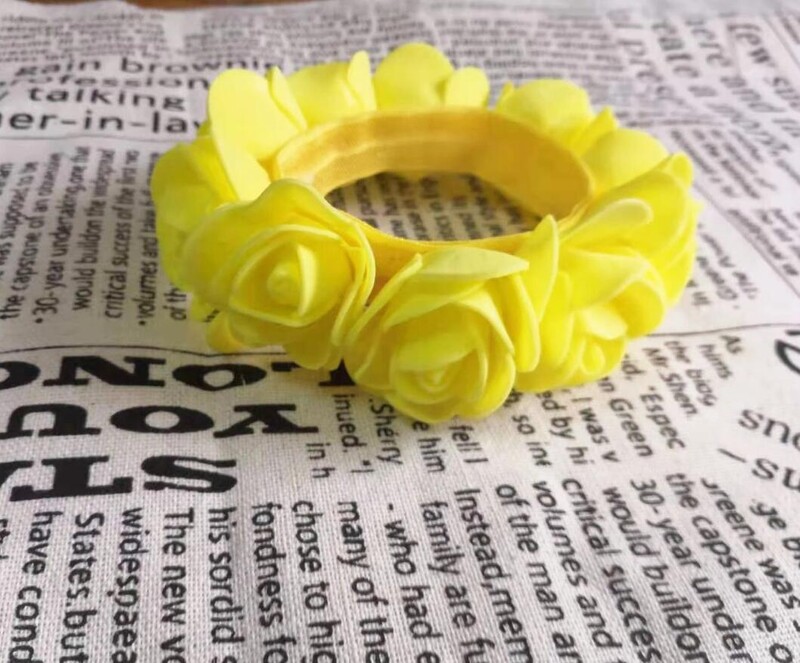 Bujor trandafir flori elastice suporturi de păr cravată gumă țesătură coroane coroane elastice coroană ghirlanda nunta bentita