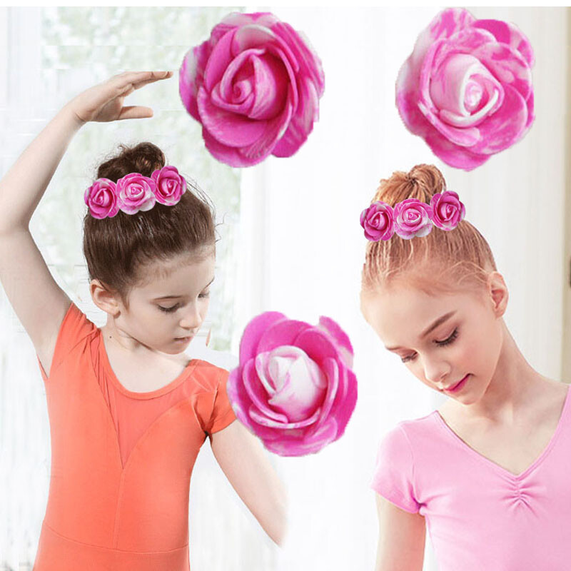 Bujor trandafir flori elastice suporturi de păr cravată gumă țesătură coroane coroane elastice coroană ghirlanda nunta bentita