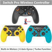 Controler wireless pentru Nintendo Switch Pro Gamepad 6-Aixs Gyros Bluetooth Gamepad pentru Switch Lite OLED Accesorii pentru consola de jocuri