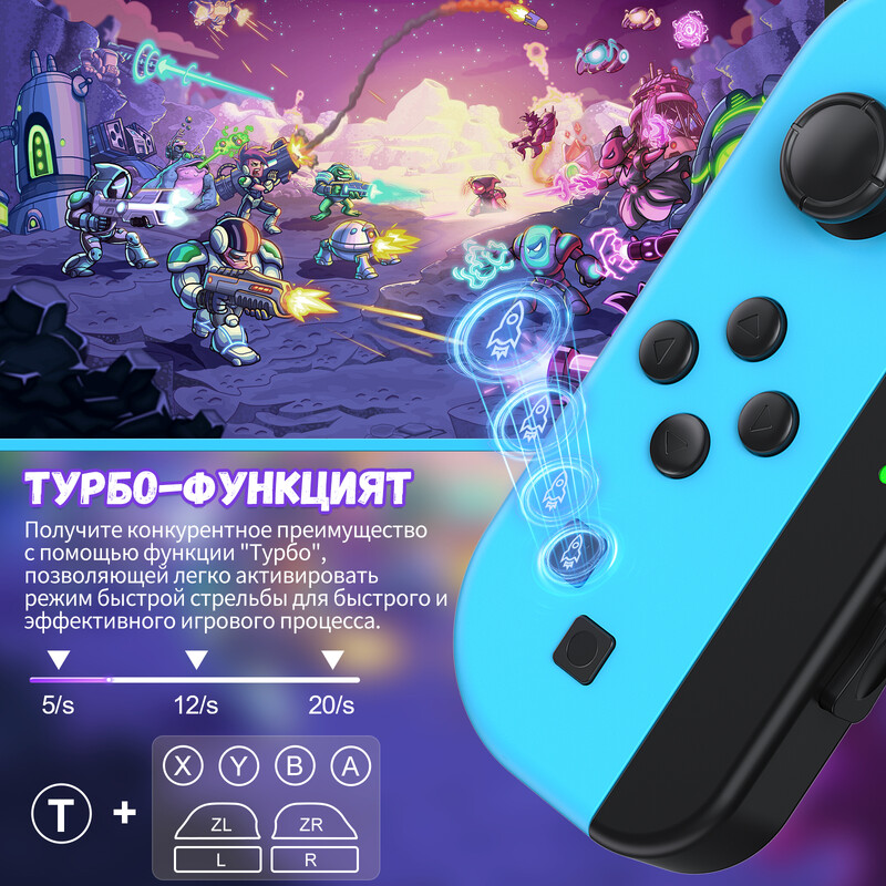 Gameped για Nintendo Switch/Ios/Android/Pc Ασύρματο χειριστήριο βιντεοπαιχνιδιών Trubo Control Console Joystick με Bluetooth