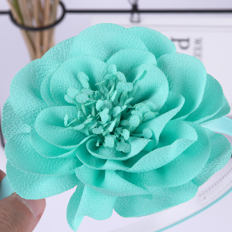 1 DB Lányok Virágos fejpántok Sifon nagy, Forális Hajpántok Gyerekek Műanyag fogak Fejpántok Lányok Női Haj kiegészítők