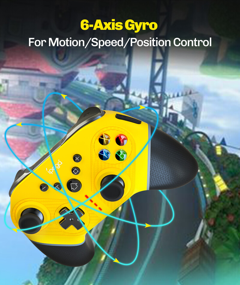 ipega SW038 Ninja Run Pro Controllers Υποστήριξη 6 Gyro Axis, Turbo, Combo Programmable, Wireless Controller για Nintendo Switch