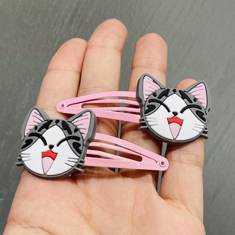 2db Lányok Aranyos Rajzfilm Állatok Chi Cat Elefánt Hajcsatok Gyerekek Kedves Hajtűk Fejpántok Barrettes Divatos Hajkiegészítők