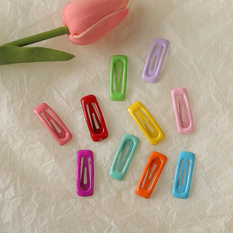 10db 3 cm-es mini BB klipek kislányoknak Candy Color Hajtűk Hajcsattok Gyermek Gyerek Hajkiegészítők