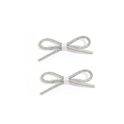 2db nagy ezüst haj masnik kapcsok, vintage masnis hajtű, aranyos lányok fejdísz hajformázó kiegészítők